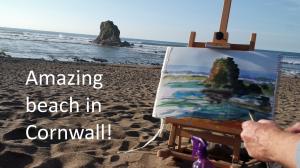 The Sunday Art Show - En Plein Air Watercolour Painting at Widemouth Bay in Cornwall